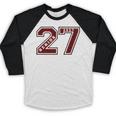 Senior 2027 Maroon Senior Class Of 27 Jersey Graduation Baseball Raglan Shirt