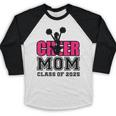 Senior Cheerleader Mom Cheer Class Of 2025 Graduation Women Baseball Raglan Shirt
