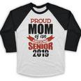 Senior Class Of 2019 Tshirt Graduation Awesome Mom Baseball Raglan Shirt