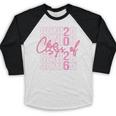 Senior Class Of 2026 Coquette Bow Graduation 2026 Girl Women Baseball Raglan Shirt