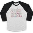 Senior Class Of 2026 Graduation 2026 Coquette Pink Bow Cute Baseball Raglan Shirt