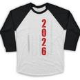Senior Class Of 2026 Patriotic American USA Flag Graduation Baseball Raglan Shirt