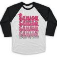 Senior Class Of 2026 Pink Coquette Bow Graduation 2026 Baseball Raglan Shirt