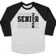 Senior Class Of 2026 Varsity Text Graduation Baseball Raglan Shirt