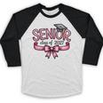 Senior Class Of 2027 Coquette Pink Bow Graduation 2027 Women Baseball Raglan Shirt