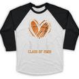 Senior Grandma Class Of 2026 Basketball Graduation Heart Baseball Raglan Shirt