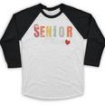 Senior Mom 2024 Graduation Heart Class Of 2024 Baseball Raglan Shirt