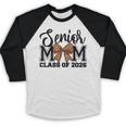 Senior Mom Class Of 2026 Graduation Leopard Coquette Bow Baseball Raglan Shirt