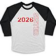 Senior Sister Class Of 2026 Proud Big Sis Graduation Family Baseball Raglan Shirt