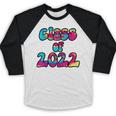 Senior Year 2022 Class Of 2022 Graduation Tie Dye Groovy Baseball Raglan Shirt