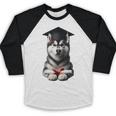 Siberian Husky Dog Graduation Cap Training School Graduate Men Women Kids Baseball Raglan Shirt