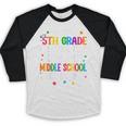 So Long 5th Grade Graduation Middle School Here I Come Kids Baseball Raglan Shirt