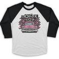 Sock Hop 50s Classic Car Nostalgia 1950s Greaser Baseball Raglan Shirt