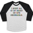 I Spent All My Money On 90's Memorabilia Nostalgia & Retro Baseball Raglan Shirt
