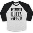 Straight Outta 1st Grade First Graduate Graduation Student Baseball Raglan Shirt