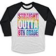 Straight Outta 8th Grade Great Graduation Eighth Grade Baseball Raglan Shirt