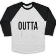 Straight Outta College Movie Parody Graduation Baseball Raglan Shirt