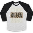 Straight Outta Cosmetology School Leopard Graduation Baseball Raglan Shirt