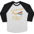STRAIGHT OUTTA HIGH SCHOOL 2018 Grad Graduation Shirt Baseball Raglan Shirt