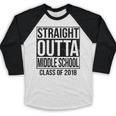 Straight Outta Middle School Graduation Baseball Raglan Shirt