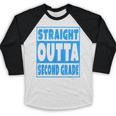 Straight Outta Second Grade Graduation Class Baseball Raglan Shirt