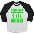 Straight Outta Third Grade Graduation Class Baseball Raglan Shirt