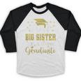 Super Proud Big Sister Of 2025 Graduate Graduation Family Baseball Raglan Shirt