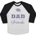 Super Proud Dad Of 2026 Graduate Senior Graduation Family Baseball Raglan Shirt