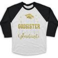 Super Proud Godsister Of 2025 Graduate Graduation Family Baseball Raglan Shirt