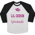 Super Proud Little Cousin Of 2025 Graduate Graduation Family Premium Tri-Blend Baseball Raglan Shirt