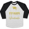 Super Proud Step Grandpa Of 2025 Graduate Graduation Family Premium Baseball Raglan Shirt