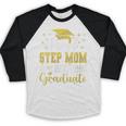 Super Proud Step Mom Of 2025 Graduate Graduation Family Baseball Raglan Shirt