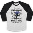 I Survived 6th Grade Graduated Cat Graduation For Men Women Girls Kids Baseball Raglan Shirt