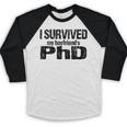 I Survived My Boyfriend's PhD Graduation T-Shirt Baseball Raglan Shirt