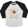i Survived My Dads Doctorate Program Graduation Baseball Raglan Shirt