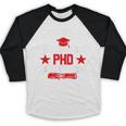 I Survived My Husband's PHD Dissertation Graduation Baseball Raglan Shirt