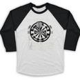 I Survived Lawn Darts Classic Yard Nostalgia Game Fun Baseball Raglan Shirt