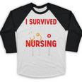I Survived My Mom's Nursing Degree Graduation Day 2026 Baseball Raglan Shirt