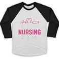 I Survived My Mom's Nursing Degree Nurse Graduation Baseball Raglan Shirt