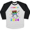 I Survived Nursing School Of 2024 Student Graduation 2024 Baseball Raglan Shirt
