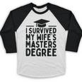 I Survived My Wife's Masters Degree Graduation Class Of 2025 Baseball Raglan Shirt