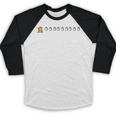 Thanksgiving Fun Nostalgia Pixels Shopping Therapy Baseball Raglan Shirt