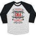 Tough Crazy CNA Product Great For CNA Nurse Graduation Baseball Raglan Shirt