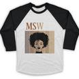 Unapologetically MSW-Ish Student Graduation Afro Baseball Raglan Shirt