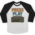 VHS Cassette Retro Analog Nostalgia Theme Baseball Raglan Shirt VHS Cassette Retro Analog Nostalgia Theme Baseball Raglan Shirt