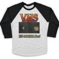 VHS Tape Nostalgia Old School Technology Humor Baseball Raglan Shirt VHS Tape Nostalgia Old School Technology Humor Baseball Raglan Shirt