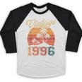 Vintage 1996 Retro Sunset Nostalgia 90s 30th Birthday Baseball Raglan Shirt Vintage 1996 Retro Sunset Nostalgia 90s 30th Birthday Baseball Raglan Shirt