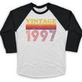 Vintage 1997 Retro Style 90's Born Nostalgia Vibes Birthday Premium Tri-Blend Baseball Raglan Shirt Vintage 1997 Retro Style 90's Born Nostalgia Vibes Birthday Premium Tri-Blend Baseball Raglan Shirt
