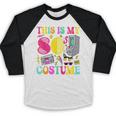 Vintage 80s Vibes Costume Nostalgia 1980s Fashion Cassette Baseball Raglan Shirt