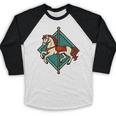 Vintage Carousel Horse Merry Go Round Nostalgia Art Premium Baseball Raglan Shirt